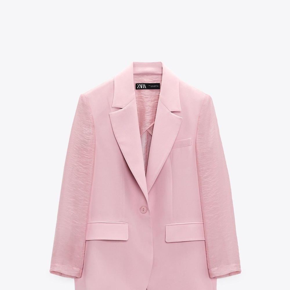 Zara Women's Soft Pink Suit Jacket